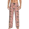 thumbnail image 1 of Fotbe Retro 70s 60s Hippie Flower Pantalones de Pijama para Hombre, Pantalones de Dormir, Pantalones de Casa con Cintura Ajustable y Bolsillos-Small, 1 of 6