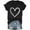 Black, variant on V-Neck Womens T Shirts Short Sleeve Ladies Plus Size Tops Camping Heart-shaped Casual Bottoming Romantic Tops,Purple XXL