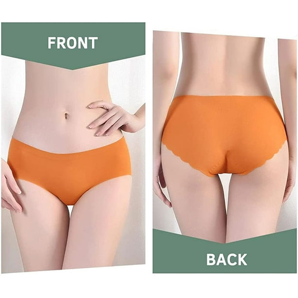 Women's Seamless Hipster Underwear, Natural Latex Panties Invisibles Briefs  Packs of 3 