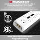 thumbnail image 2 of Monster Protector contra Sobretensiones de 8 Tomacorrientes de Alta Resistencia White con USB-A y USB-C, 1 Unidad, 2 of 9