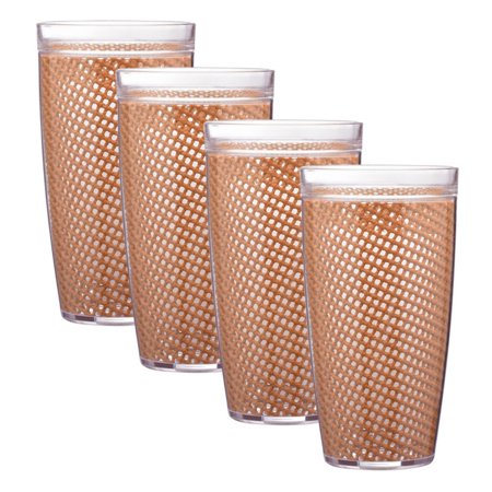 Kraftware Fishnet 24 oz. Doublewall Drinkware - Set of 4