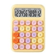 thumbnail image 2 of Office Calculator 12Digit Calculator 15 degree Tilt Screen Handheld Mechanical Button Yellow, 2 of 8