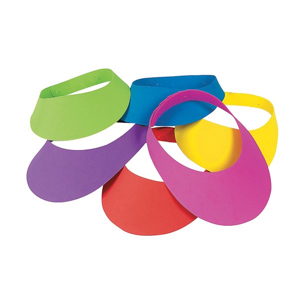 Bright Foam Visors Party Wear 12 Pieces