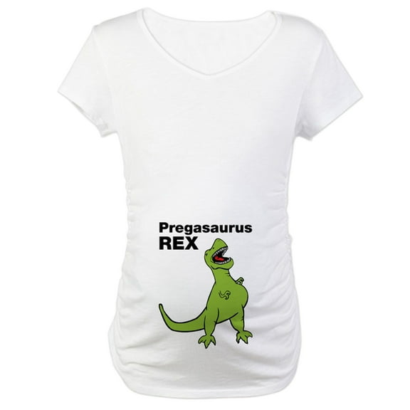 CafePress - Pregasaurus Rex, Funny Maternity T Shirt - Cotton Maternity T-shirt, Cute & Funny Pregnancy Tee