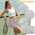 thumbnail image 6 of KUIFORTI Pink Leopard Print Golf Skirts for Women Soft High Waisted Golf Skort with 2 Pockets Comfortable Durable Athletic Skirts for Workout Pickleball Running, 6 of 7