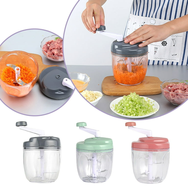 3-in-1 Multifunctional Vegetable Cutter Hand Crank Slicer Onion Cutter Chopper Kitchen Gadgets New, Green