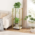 thumbnail image 2 of Support pour Plantes d'Intérieur, Coin, Haut, en Métal, Moderne, Étagère de Rangement pour Fleurs, Support pour Plantes pour Salon, Balcon, Jardin (Rond), 2 of 6