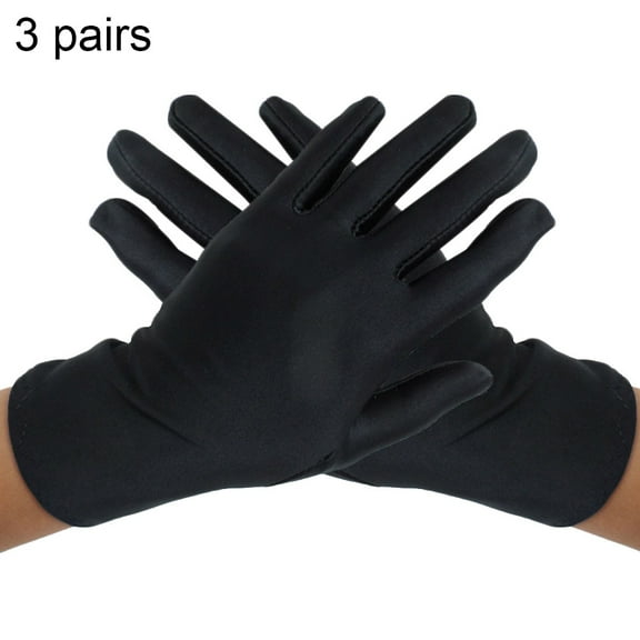 3 Pairs Cotton Gloves, Resuable Soft Works Glove or Moisturizing Dry Hands Coin Jewelry Silver Archival Costume Inspection