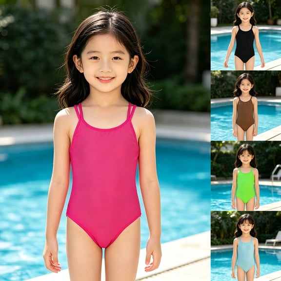 Girls Bathing Suit Sleeveless Toddler 1 Piece Swimsuit Cozy Beach Bathing Suits Girls Bathing Suits Size 10-11 Years