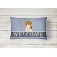 thumbnail image 2 of Carolines Treasures Beagle Tricolor Welcome Canvas Fabric Decorative Pillow 12H x16W multicolor, 2 of 3