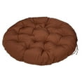 thumbnail image 4 of Cojín de asiento colgante tipo cesta, cojín para hamaca, redondo, cómodo y grueso, para patio, tapete para interior, jardín y camping. Marrón 50cm, 4 of 8