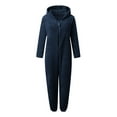 thumbnail image 4 of WOYY Toddler Girls Onesie Hooded Romper Soft Warm Winter Zipper Jumpsuit, Sizes 3-4T, 4 of 4