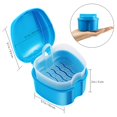 thumbnail image 2 of Rosenice Denture Bath Box Case Dental Orthodontic Retainer False Teeth Storage Case Box With Strainer (sky-blue), 2 of 2