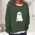thumbnail image 6 of Women's Fashion Sweatshirt Halloween Print Tops Casual Round Neck Drop Shoulder Long Sleeve Pullover Oversized Fake Two-Piece Shirt 2025 Fall Clothes, 6 of 6