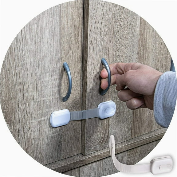 JESOT Child Safety Lock Kit for Cabinets and Drawers, White, 6 Piece