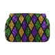 thumbnail image 2 of Disketp Mardi Gras Shiny Green Purple Estuche de Lápices de Doble Capa con Tapa Abatible y Cremallera, Organizador Escolar para Adolescentes y Adultos, 2 of 7