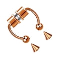 thumbnail image 1 of Qarigey 5 pares de anillos de nariz de acero inoxidable unisex sin Stud Rock Body Jewelry Hoop para mujeres y hombres accesorios de oro rosa Type1 NO1, 1 of 6