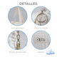 thumbnail image 4 of Mochila Pañalera para Bebé - Bolsa de Almacenaje 100% Algodón para artículos de bebés: pañales, ropa y biberones - Bolso de Hombro para Carriola para Bebé con patrón de bordado, 4 of 7