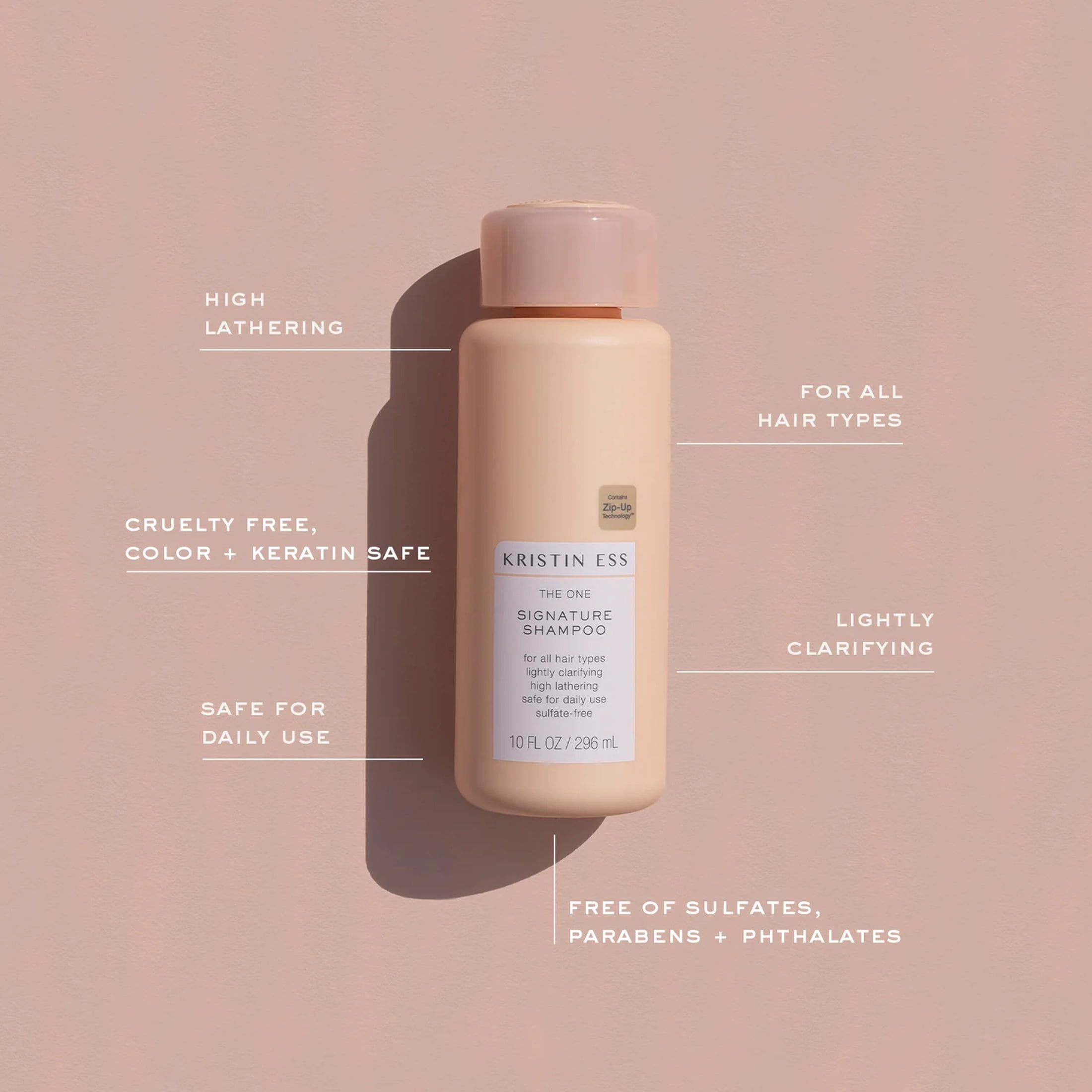 Kristin Ess Signature Moisturizing Repair Shampoo with Castor Oil for Damaged Hair + Sulfate Free Shampoo