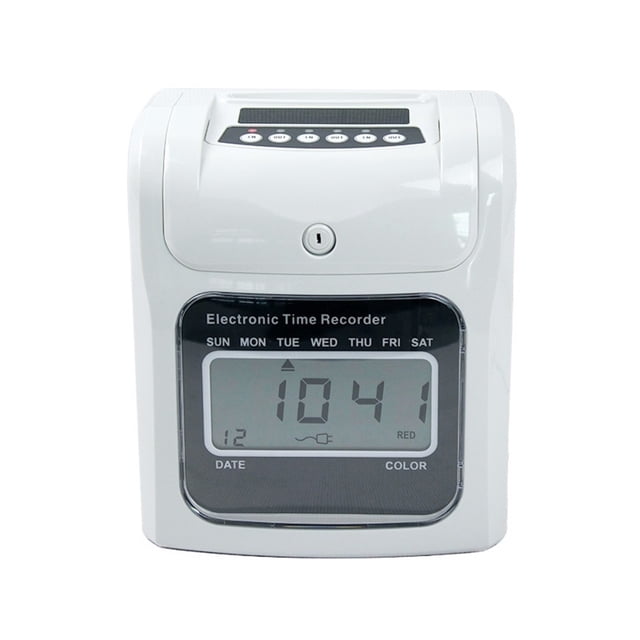 Time Clock,Attendence Machine Digital Time Recorder Attendance Punch Card time Clock Office Staffs Check in Punching Machine ,Easy Operate