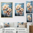 thumbnail image 4 of Designart "Soft White Daffodils On White" Daffodils Floater Framed Wall Decor, 4 of 5