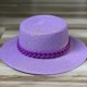 thumbnail image 1 of Sombrero de paja de ala ancha para mujer, sombrero de paja verde, amarillo, Morado, versión coreana, moda, red, cadena roja, playa, sol, marea, 1 of 3