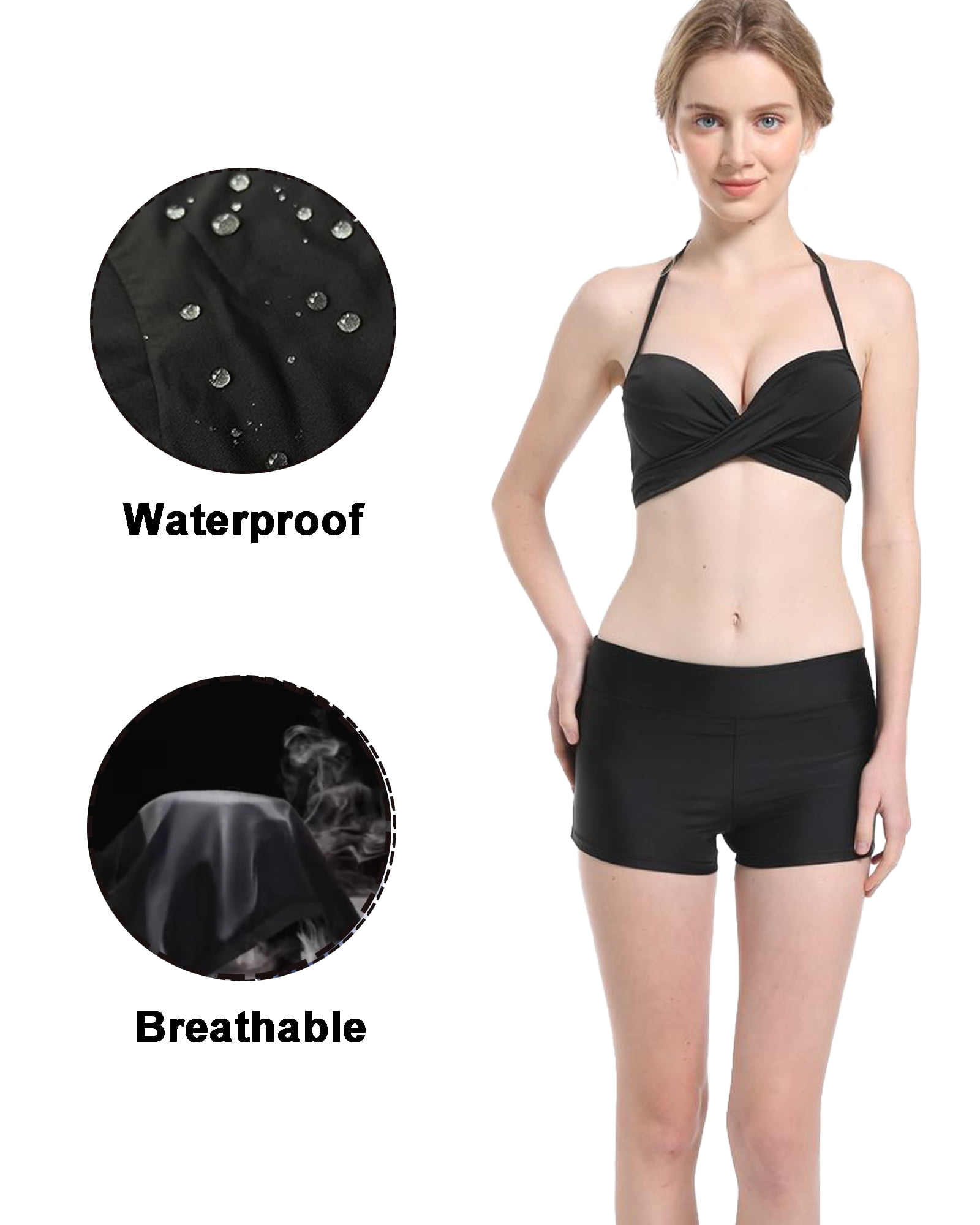 WAXJJDW Period Swimwear Menstrual Leakproof Swim Bottom High Waisted Period Bathing Suit Bottoms for Teen Girls, Women