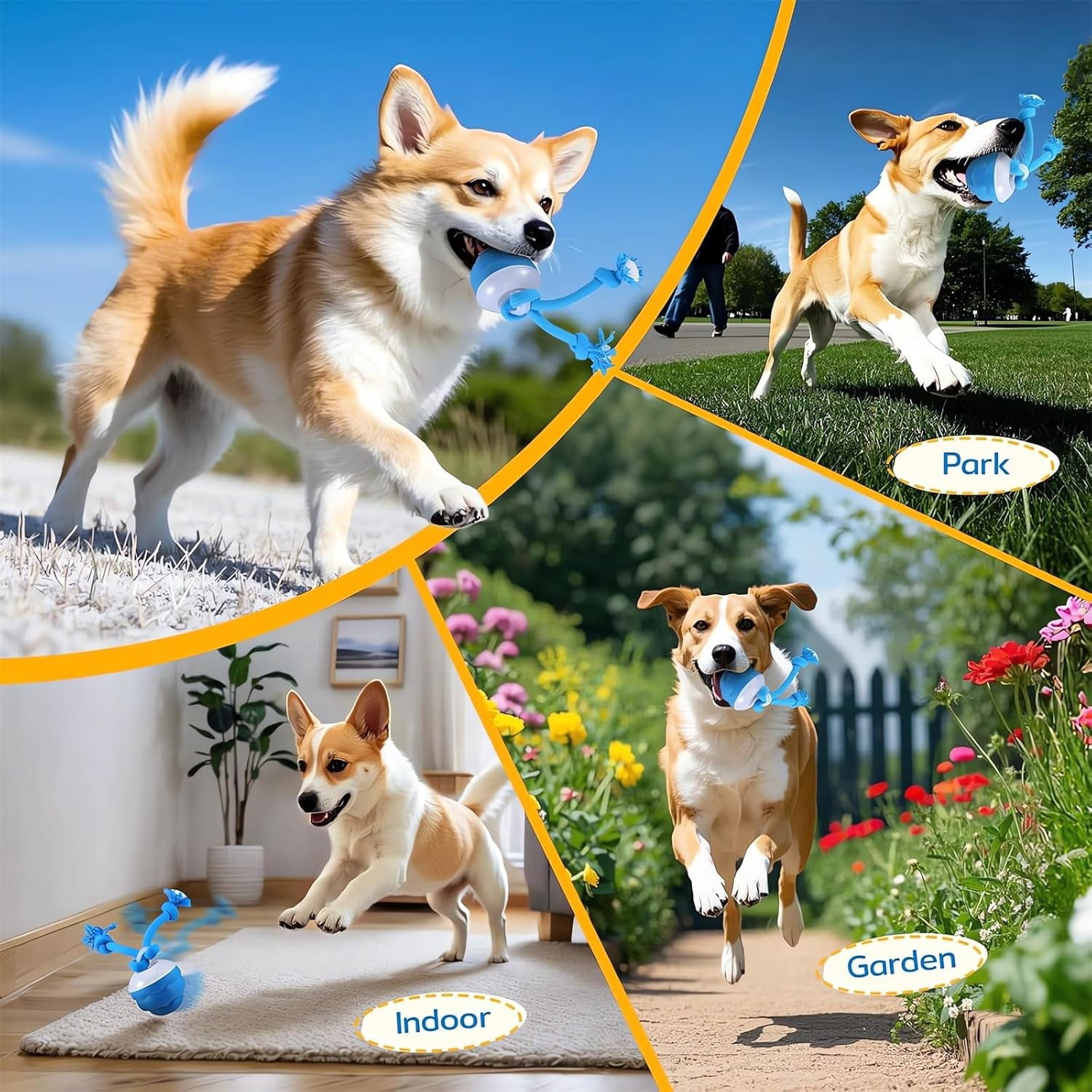 Motion Activated Interactive Dog Toys,  Rolling Dog Ball Toy for Boredom Stimulating, Self Play Ball for Small Medium Dogs Indoor