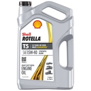 (4 pack) Shell Rotella T5 Synthetic Blend 15W-40 Diesel Engine Oil, 1 Gallon