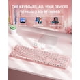 thumbnail image 3 of Teclado mecánico inalámbrico SEUNKWANG TK950 de 104 teclas, rosa, 3 of 9