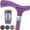 Purple Amethyst Handle, variant on Fritz Comfort Cane – Matching Stained Wood Handle & Shaft Arthritis-Friendly Grip, Walking Stick for Men and Women, Walking Cane