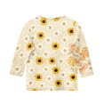 thumbnail image 5 of Girls Cute Summer Tops Size 6-7 Soft Casual 3/4 Sleeve Crew Neck Girls Shirts Funny Daisy Printed T-Shirts Girls Clothes Tunic Tops Yellow 9-10 Years, 5 of 5