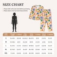 thumbnail image 4 of Pofeuu Groovy Daisy Flowers Print Womens Pajamas Set Long Sleeve Sleepwear Button Down Nightwear Soft Pj Lounge Sets Button Down Pajamas Women-Small, 4 of 7