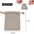 thumbnail image 6 of EUZODNAK 50PCS Double Canvas Drawstring Bag Cotton Pouch Gift Sachet Bags Muslin Bag Reusable Tea Bag 2.75x4 Inch, 6 of 7