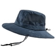thumbnail image 2 of Men Mountaineering Fishing Solid Color Hood Rope Outdoor Shade Foldable Casual Breathable Bucket Hat, 2 of 4
