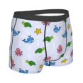 thumbnail image 4 of Uemuo Sea Turtle Whale Pattern Men's Boxer Briefs,Trunk Anti-Chafing,Comfortable, Durable, and Stylish Underwear-Small, 4 of 9