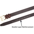 thumbnail image 5 of Men's Belt Big & Tall 56"-80" Genuine Leather Belt Reinforced Strap Casual Work Jean Extra Long Belts, 5 of 7