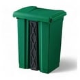 12 Gallon Green Step On Trash Can Hands Waste Bin with Odor Control