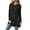 Black, variant on Women's Ribbed Knit Crewneck Tunic Tops Fall Long Sleeve Button Detail Fashion Lightweight Sweater S-XXL
