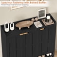 thumbnail image 3 of Homfa 7-Tier Shoe Cabinet with 3 Doors, 47.9” Wide Shoe Rack with 4 Adjustable Shelves, Shoe Organizer Cabinet for Entryway Living Room, Black, 3 of 7