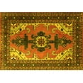 thumbnail image 1 of Ahgly Company Machine Washable Indoor Rectangle Persian Yellow Traditional Area Rugs, 5' x 7', 1 of 4