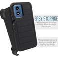 thumbnail image 4 of ThousandGear Shockproof Case for Motorola Moto G-Play 2024 with Belt Clip Holster, Built-in Screen Protector Heavy Duty Rugged Full-Body Protective Case Cell Phone Cover with Kickstand (Pro Black), 4 of 5