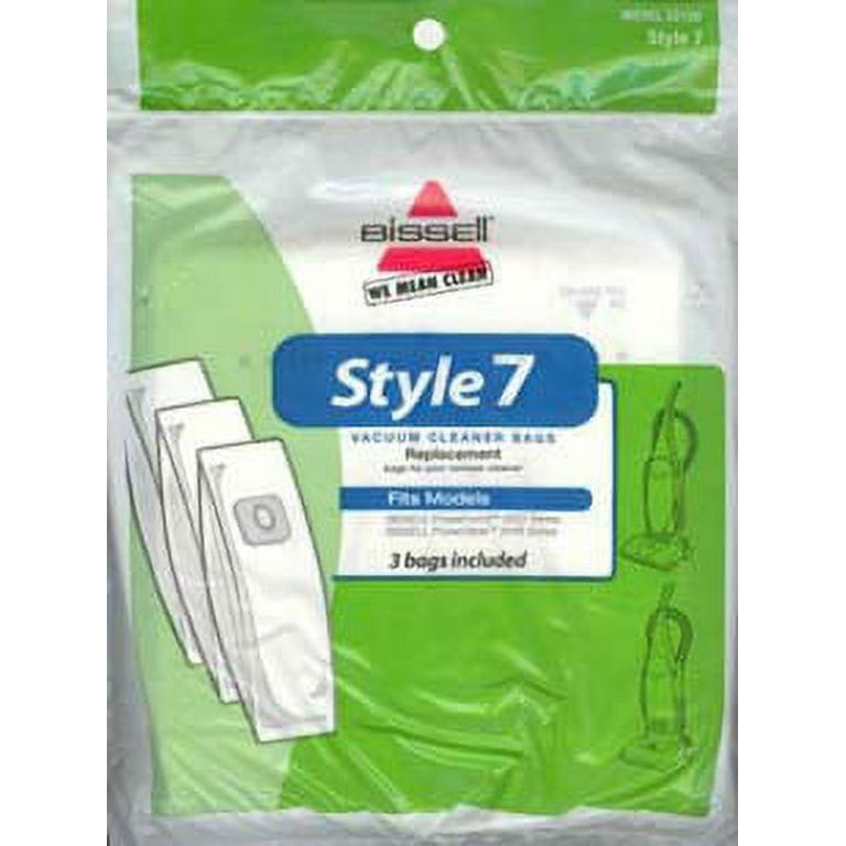 BISSELL Style 7 Vacuum Bags for Bagged Vacuums, 3 pk, 32120 