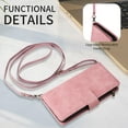 thumbnail image 4 of Dteck for Samsung Galaxy S23 FE Wallet Case, Crossbody Phone Purse with Card Holder for Women Men, Soft PU Leather Zipper Carry Cover with Shoulder Strap for Samsung Galaxy S23 FE 5G,Pink, 4 of 6