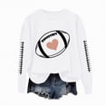 thumbnail image 3 of Towmus Women's 2025 Autumn Winter Casual Rugby Printed Crewneck Sweatshirt Long Sleeve Loose Pullover Tops, 3 of 6