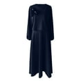 thumbnail image 4 of Elegant Women's Floral Printed Loose Fit Long Sleeve Tunic and Pants Two Piece Outfit Set, 4 of 7