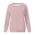 thumbnail image 4 of NOLDARES Sweatshirts for Women Crewneck Long Sleeve Sweaters Lightweight Fashion Casual Pullover 2024(Pink,S), 4 of 4
