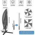 thumbnail image 2 of 2026 Offset Parasol Cover, Oxford Fabric Parasol Cover, Anti-UV, Waterproof, Windproof Umbrella Cover - 265 x 40/70/50cm, 2 of 5