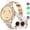 i58 golden steel with rhinestone + pink glue golden buckle + white glue golden buckle, variant on 1.32" Smartwatch w/ Wireless Call, Message, Voice Assistant, 100+ Sport Modes, Fitness Tracker