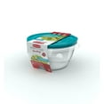 thumbnail image 2 of Rubbermaid TakeAlongs 3.7-Litre (15.7 Cup) Round Food Storage Containers, Special-Edition Turquoise Spell Blue, 2 Pack, 2 of 7